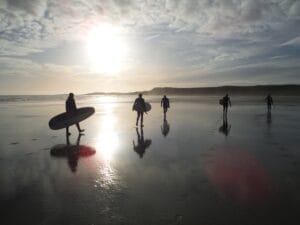 surfing in East Lothian