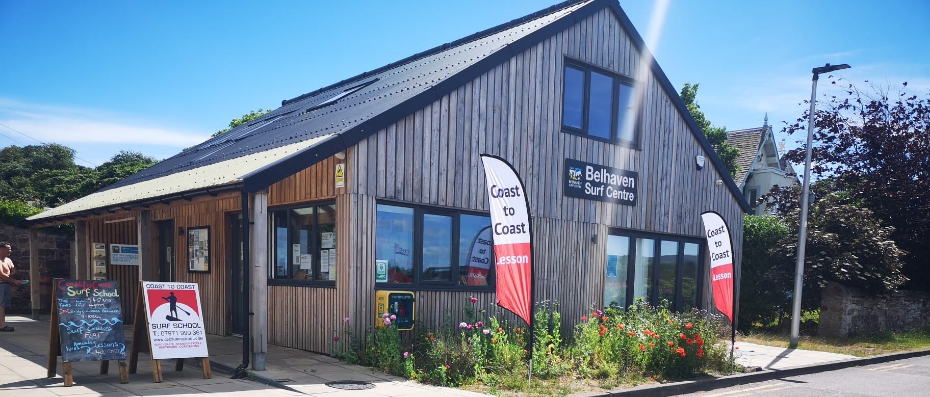 surfing near Edinburgh for beginners