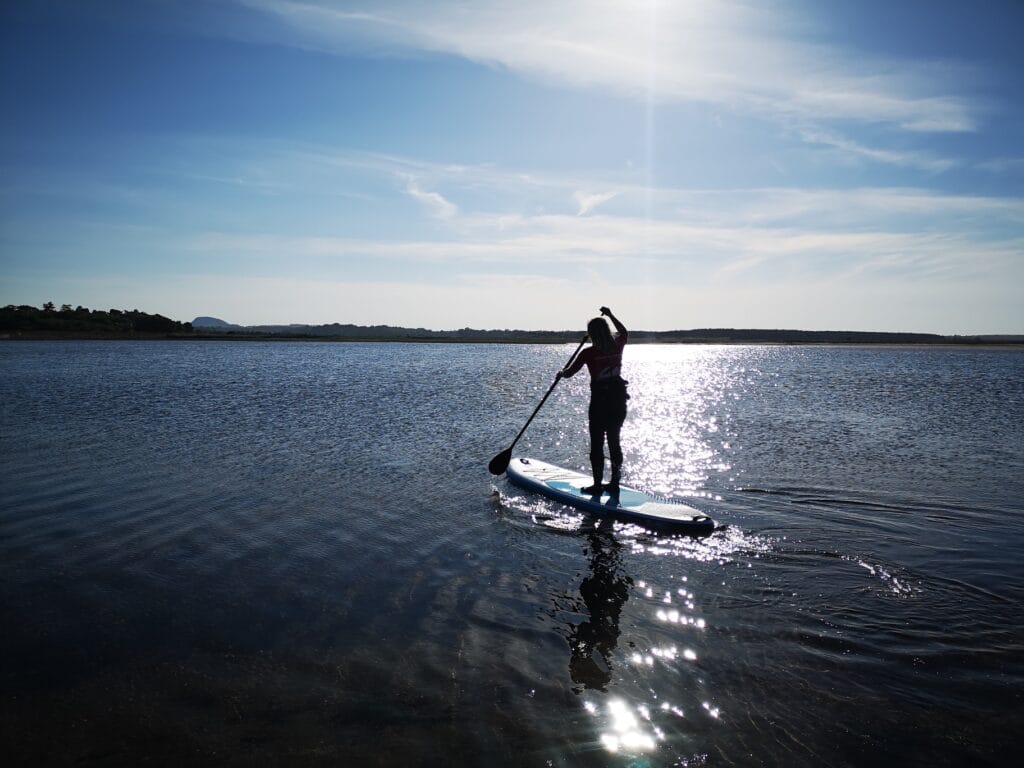 beginner paddleboarding lesson Dunbar